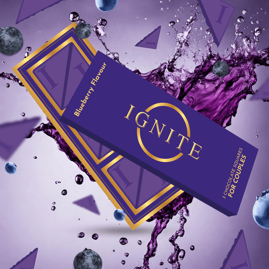 Ignite Chocolate Bars Aphrodisiac-infused chocolate Blueberry flavour for Couples